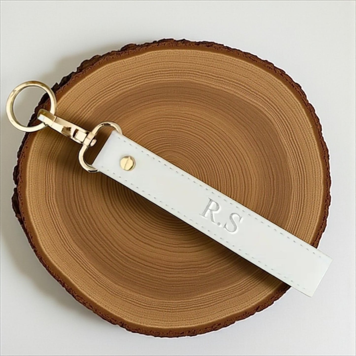 Handmade Vegan Leather Personalised Keyring Keychain Langyard | Personalised Wedding Gift | Personalised Wedding Favor | Personalised Gift