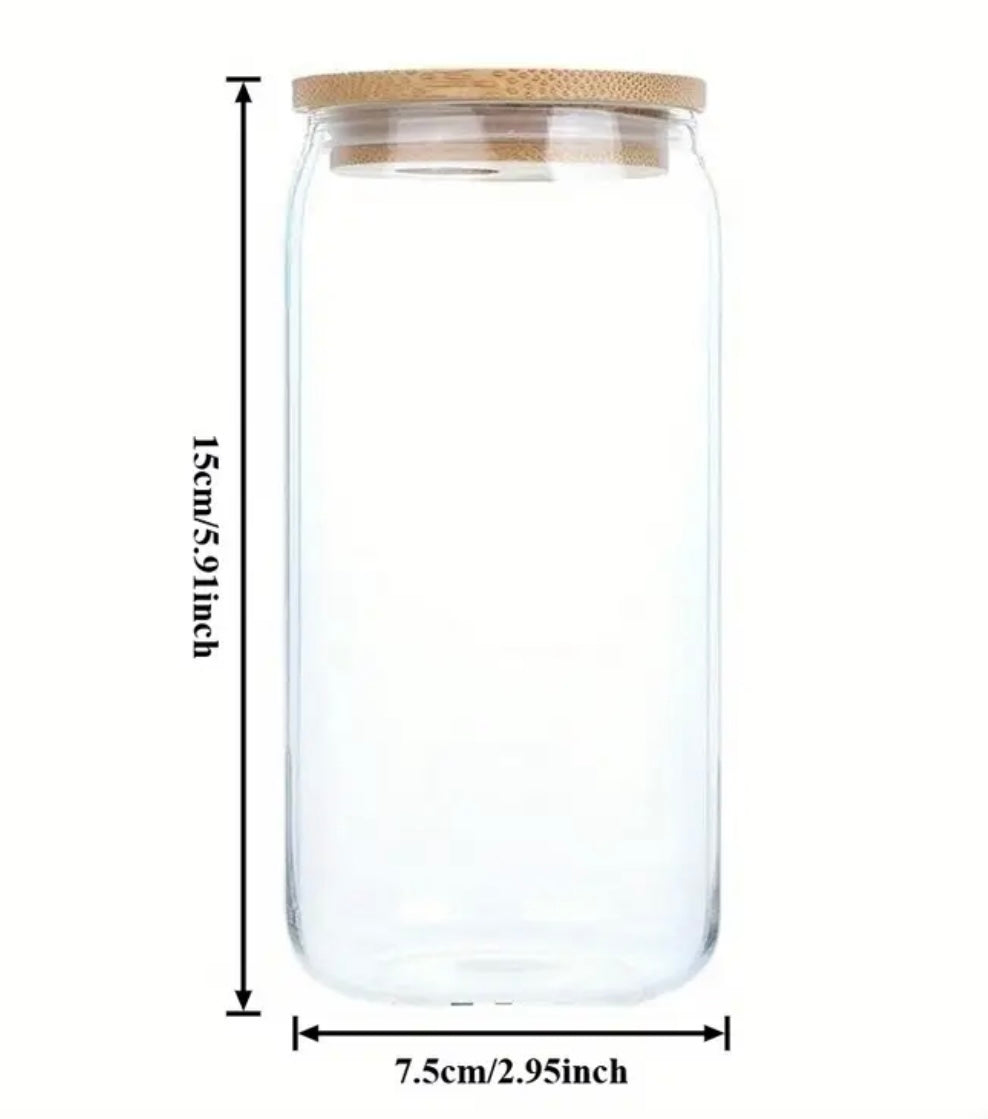 Handpainted Birth Flower & Name Petsonalised Custom Glass Tumbler | Iced Coffee Tumbler | Water Tumbler With Straw | Glass Tumbler | Cup