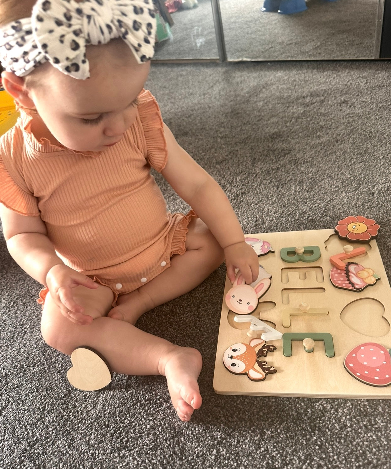 Handmade Wooden Personalised Baby Toddler Jigsaw Puzzle | Personalised Baby & Toddler Wooden Toy | 5 Designs | Handmade Toy | Personalised