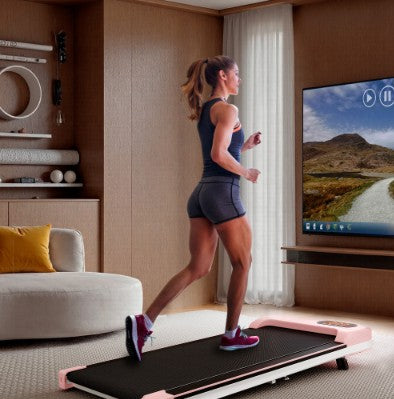 New 2026 Design Low Noise Sleek Easy to Use Folding Under Desk Walking Pad Treadmill With Adjustable Incline, 1-6 Km H Low Noise For Home  Office, LED Display, Magnetic Remote Control, Transport Wheels  Plug, Black.