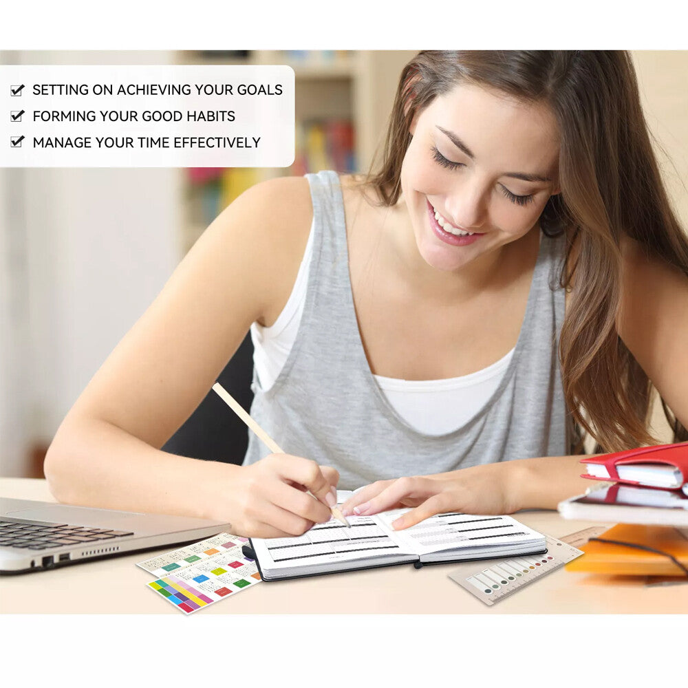 Jubtic Planner Pro Non-Dated Weekly Monthly Agenda Planner - A5 Appointment Book