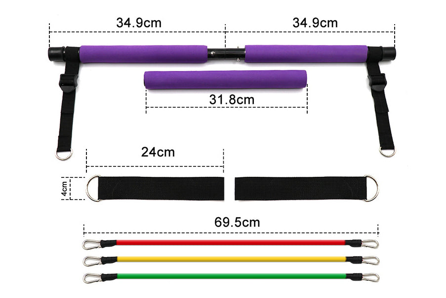 Adjustable Three-section Pilates Stick Thin Stick Fitness Auxiliary Appliance