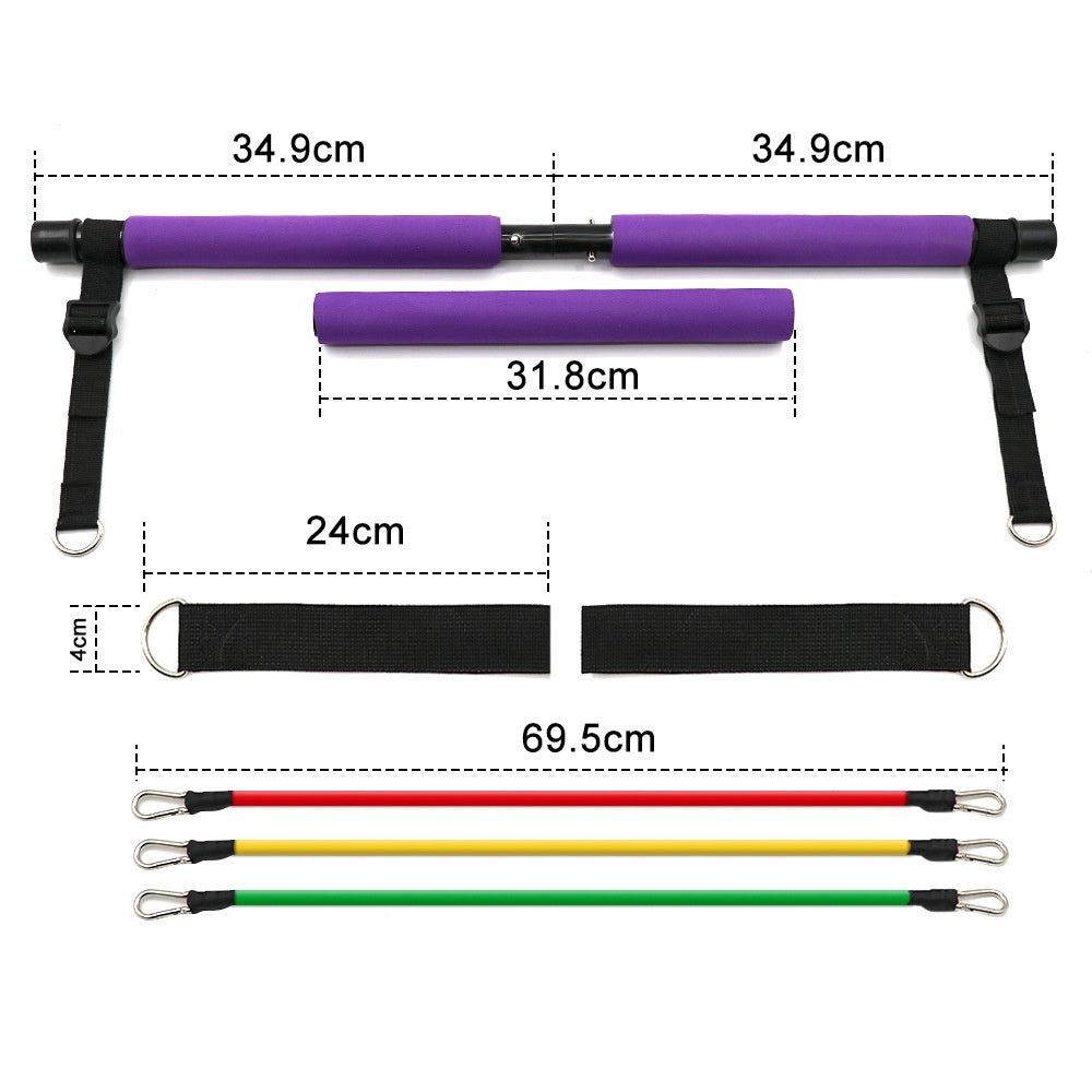 Adjustable Three-section Pilates Stick Thin Stick Fitness Auxiliary Appliance