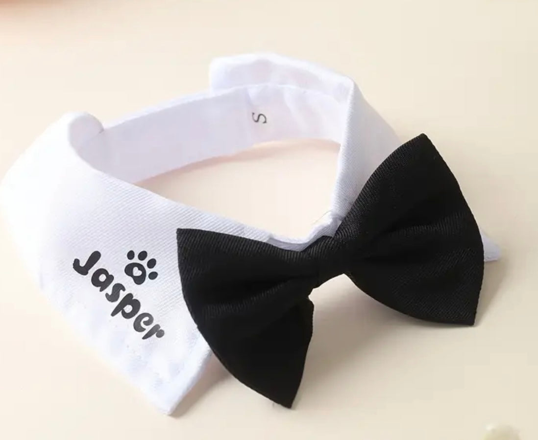 Personalised Dog Best Man Bow Tie Collar | Cat  Wedding Collar | Dog Wedding Collar | Personalised Dog Wedding Collar | Pet Wedding Collar