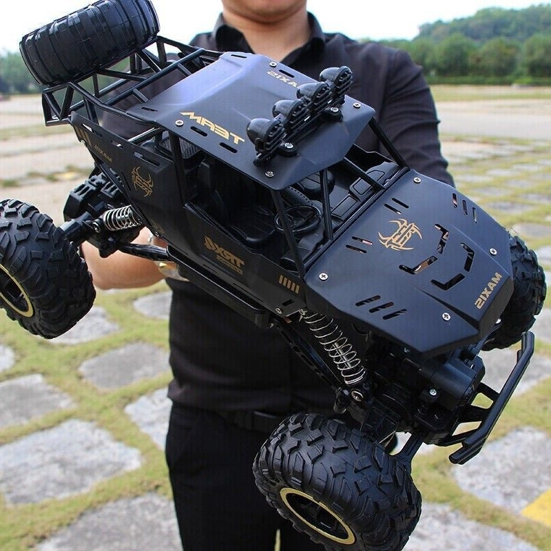 Mega Remote Control Moster Truck UK 4DRC Rc Car Rock Crawler Rechargeable Off Road Truck 4WD , Metal Shell LED Headlights RC Remote Control Off Road Car Truck