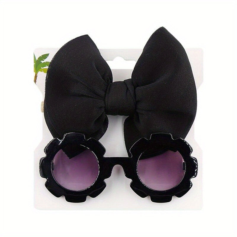 Cute Girls Aged 1-8 years Summer Sunglasses with Matching Bow Hair Bobble Spring/Summer 2025 Designs