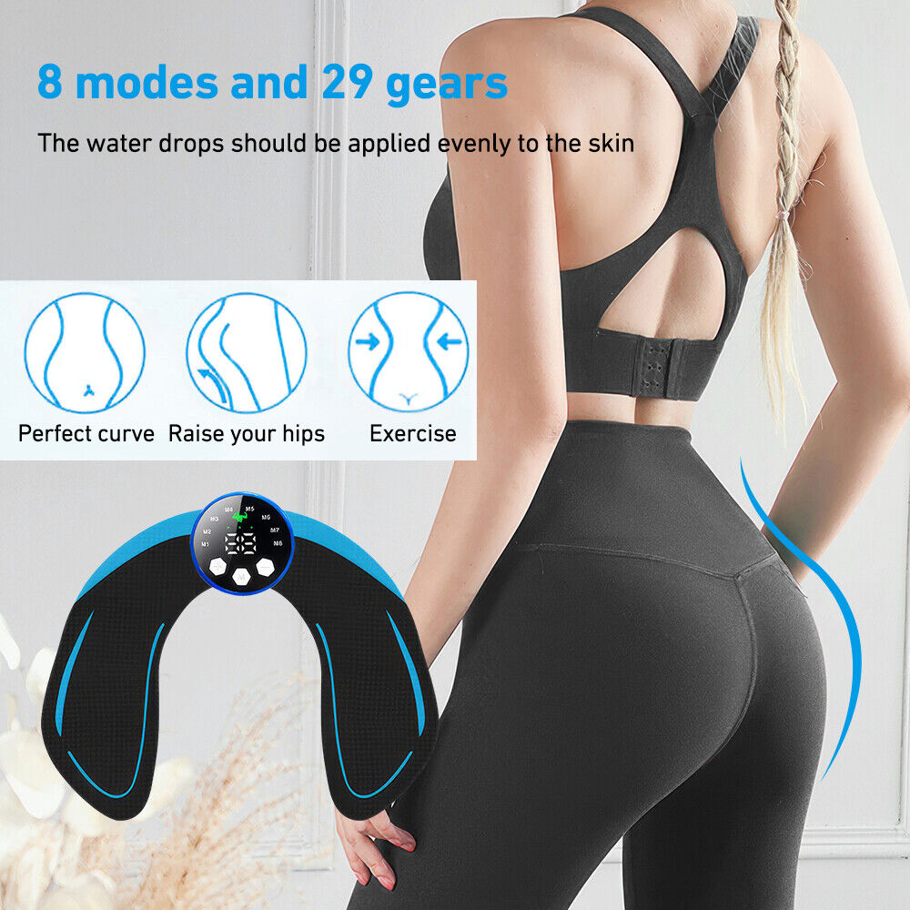 EMS Abdominal Muscle Toning Trainer Build and Maintain Muscle Mass ABS Stimulator AB Hip Arm Toner Fitness Belt