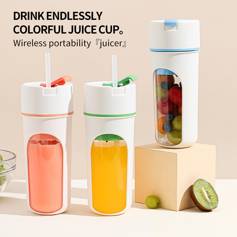 Portable Juicer Kitchen Electric Juicer USB Charging Wireless Juices Blender Fruit Orange Mixer Squeezer Machine Ice Crush Cup Food Processor