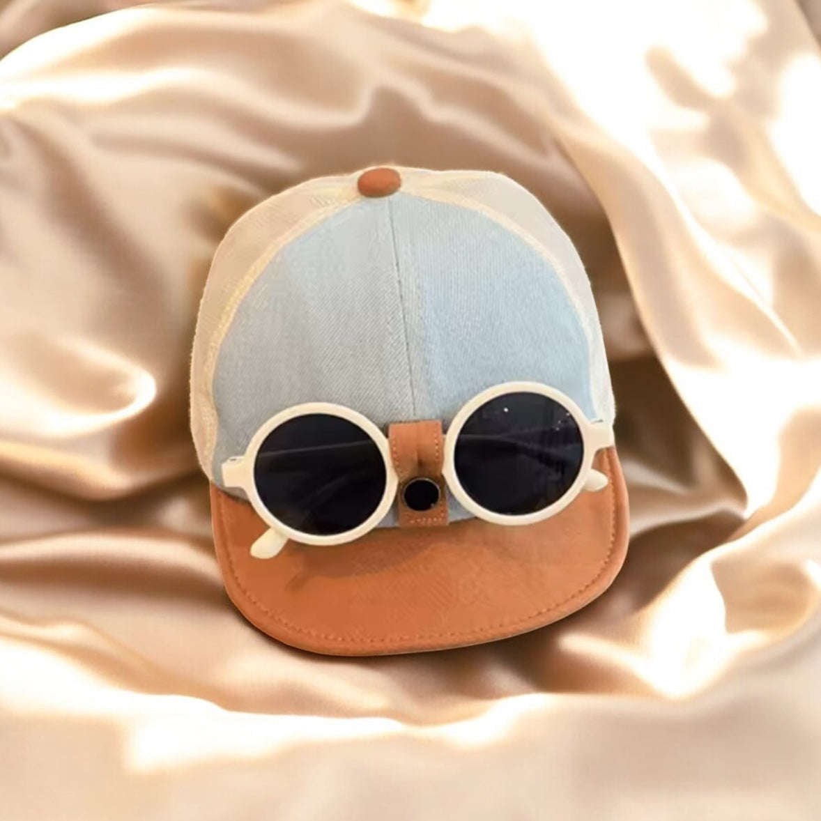 Summer Baby and Toddler Baseball Cap With Sunglasses Boys Summer Hat Sun Hat Kids Summer