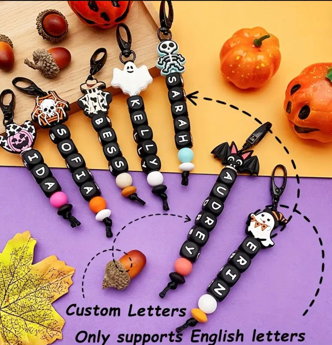 Halloween Dummy Pacifier Clips Personalised | Halloween Costume | Baby Halloween Costume | Toddler Halloween Costume | Halloween Gifts