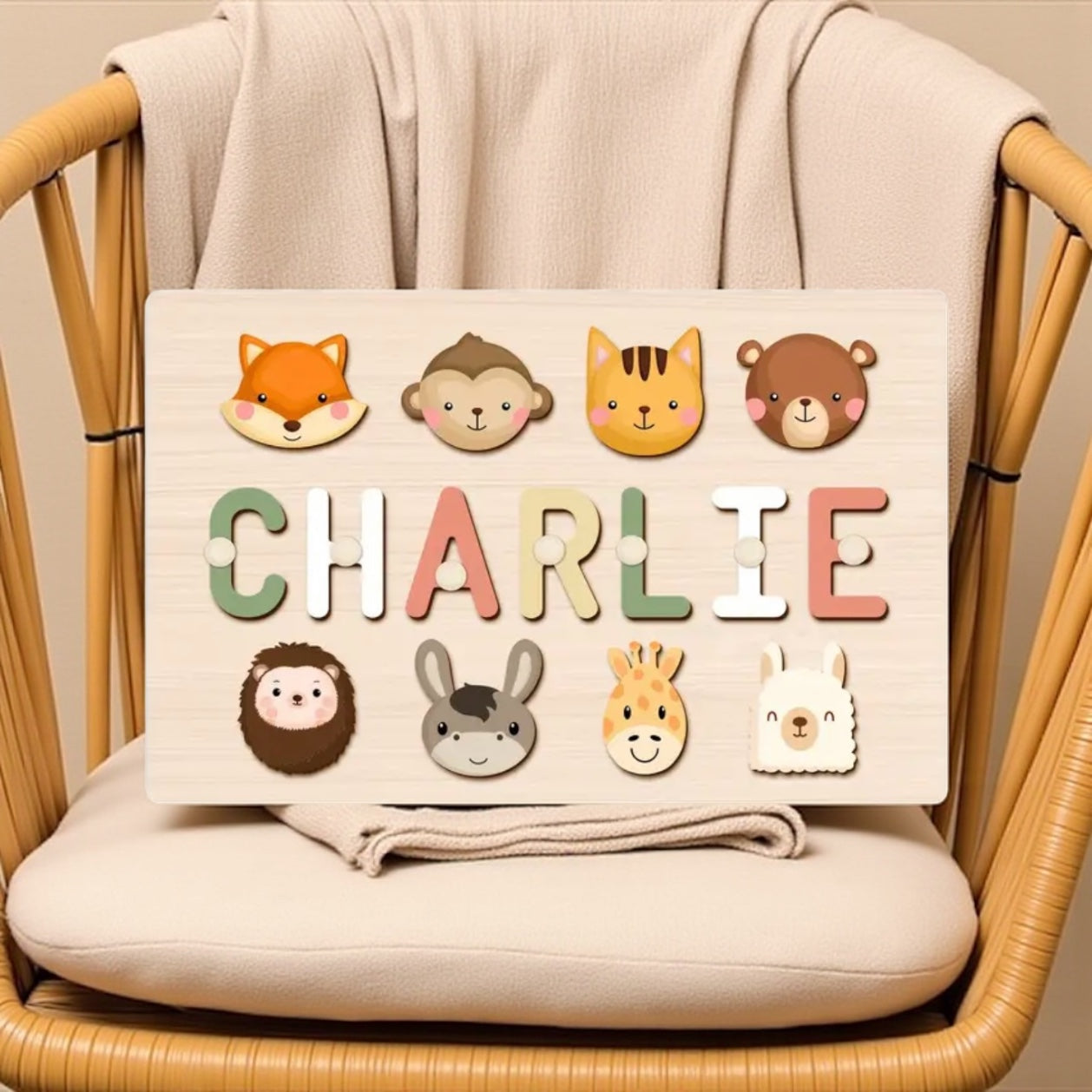 Handmade Wooden Personalised Baby Toddler Jigsaw Puzzle | Personalised Baby & Toddler Wooden Toy | 5 Designs | Handmade Toy | Personalised