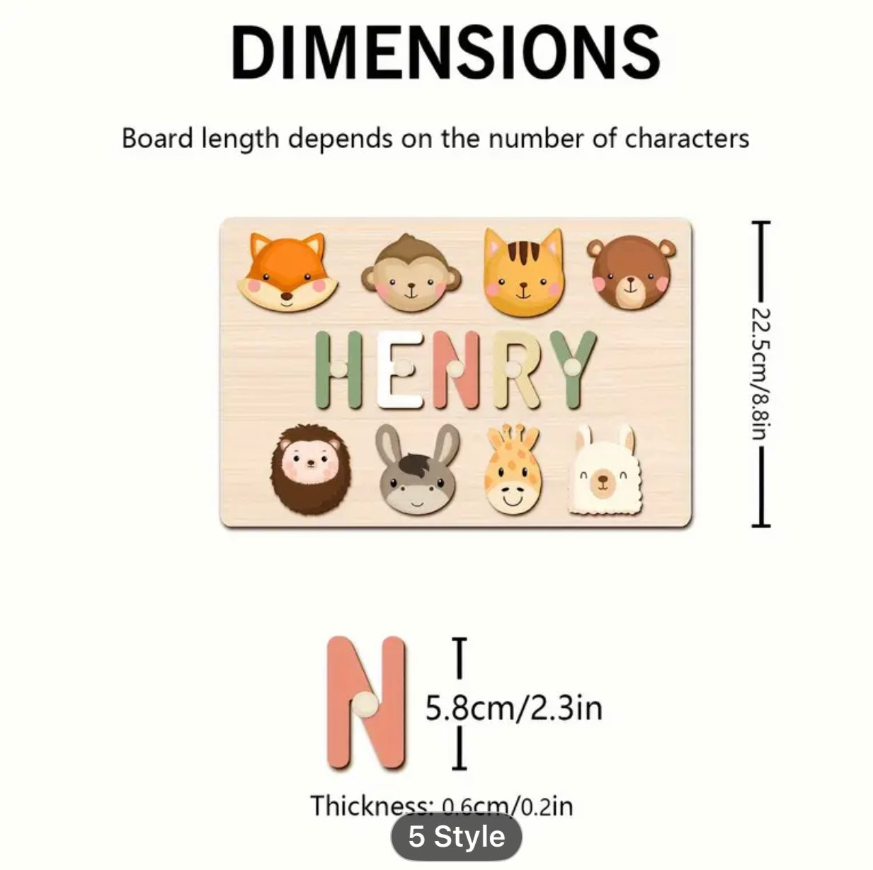 Handmade Wooden Personalised Baby Toddler Jigsaw Puzzle | Personalised Baby & Toddler Wooden Toy | 5 Designs | Handmade Toy | Personalised