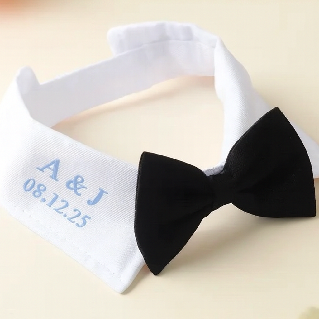 Personalised Dog Best Man Bow Tie Collar | Cat  Wedding Collar | Dog Wedding Collar | Personalised Dog Wedding Collar | Pet Wedding Collar