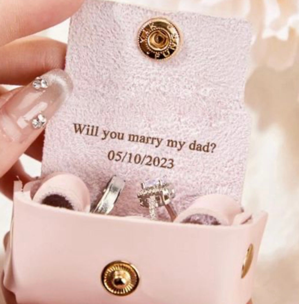 Personalised Wedding Ring Bearer Pouch for Dogs | Wedding Ring Box for Dog Collars | Personalised Wedding Ring Holder for Pet Ring Bearer