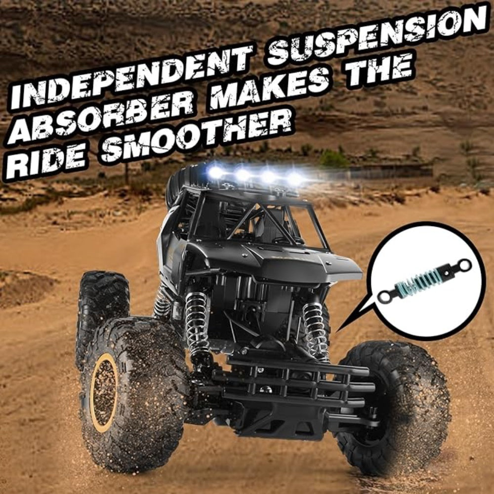 Mega Remote Control Moster Truck UK 4DRC Rc Car Rock Crawler Rechargeable Off Road Truck 4WD , Metal Shell LED Headlights RC Remote Control Off Road Car Truck