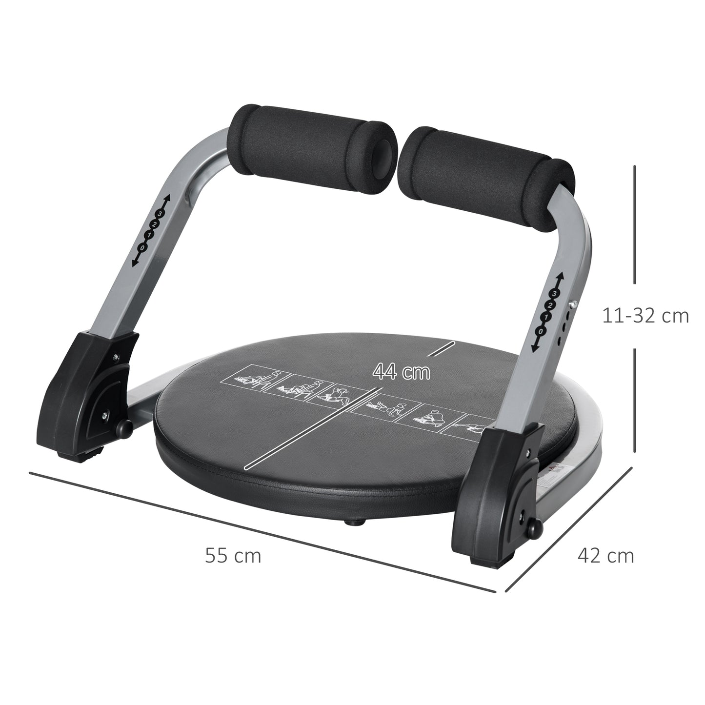 Abs Trainer, Ab Crunch Machine, Foldable Abdominal Trainer, Various Exercises Core Fitness & Whole Body Exercise Equipment For Home Gym