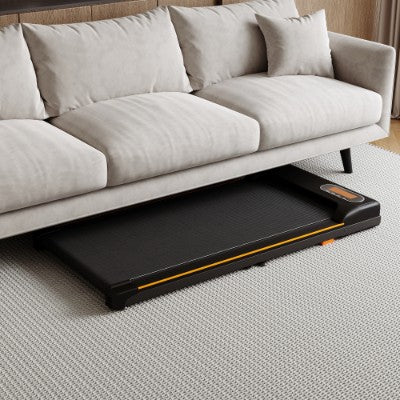 New 2026 Design Low Noise Sleek Easy to Use Folding Under Desk Walking Pad Treadmill With Adjustable Incline, 1-6 Km H Low Noise For Home  Office, LED Display, Magnetic Remote Control, Transport Wheels  Plug, Black.