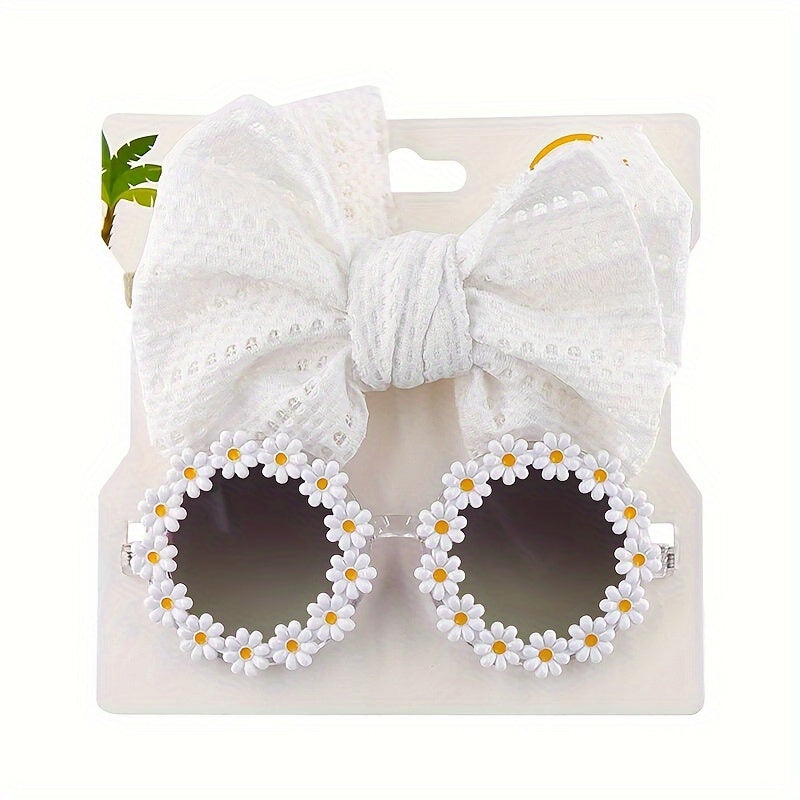 Cute Girls Aged 1-8 years Summer Sunglasses with Matching Bow Hair Bobble Spring/Summer 2025 Designs