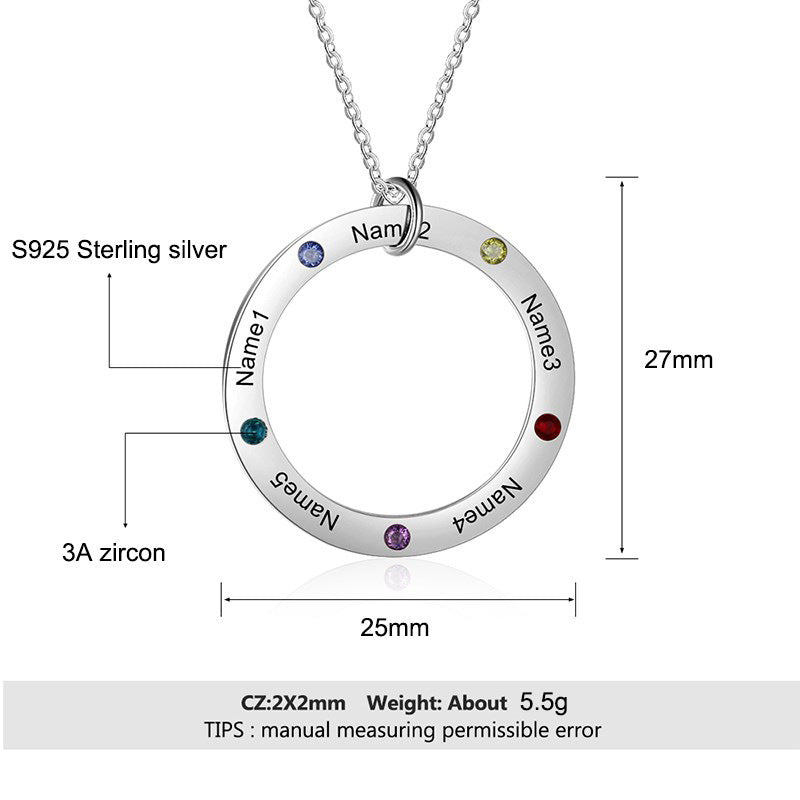 Women's Fashion Sterling Silver Personalised Pendant Necklace