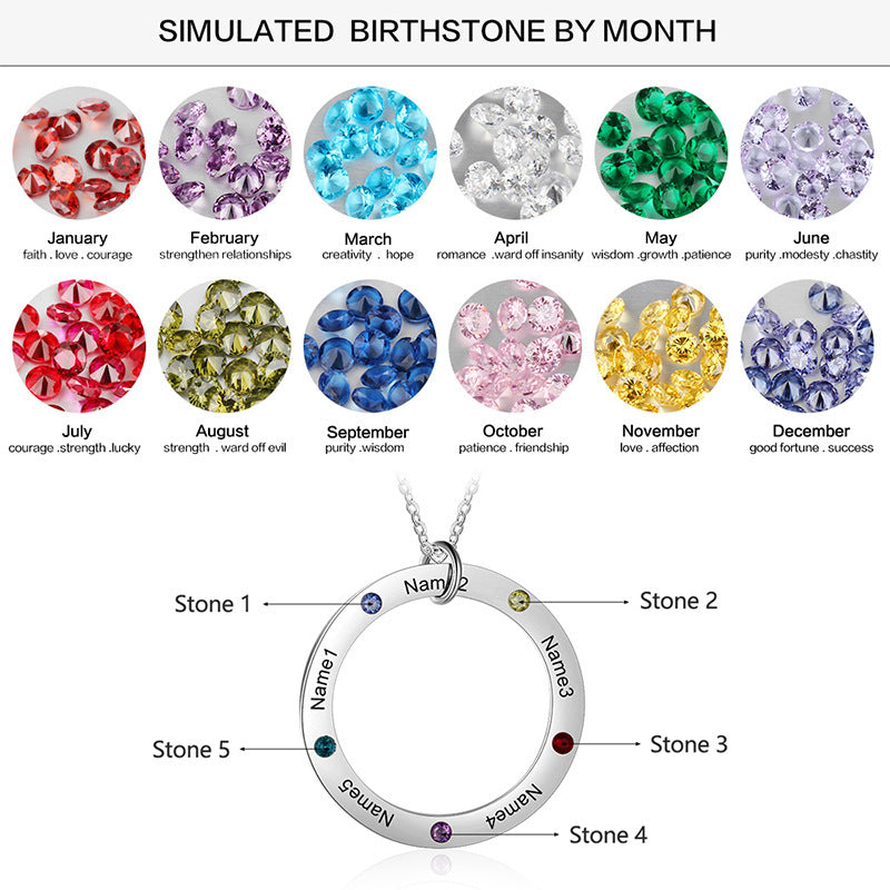 Women's Fashion Sterling Silver Personalised Pendant Necklace